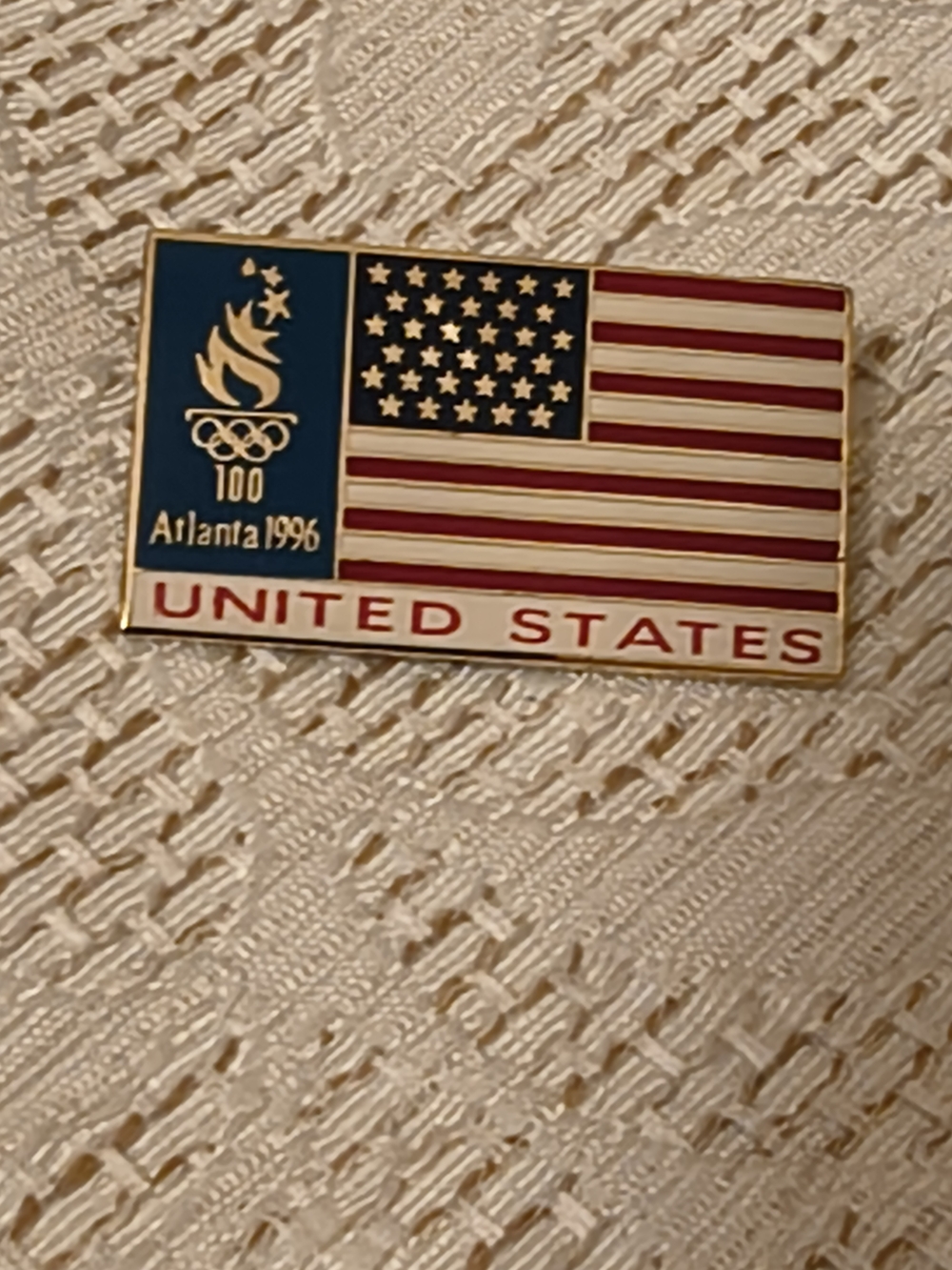 1996 Atlanta Olympics United States Flag Pin